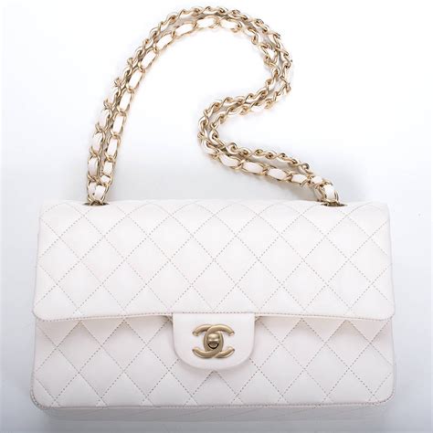 white chanel bag big|chanel pre owned bags.